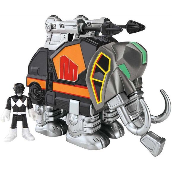 Imaginext Power Rangers Black Ranger and Mastodon Zord New - Picture 7 of 7